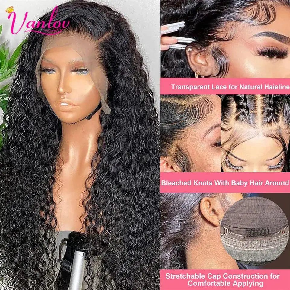 Brazilian Water Wave Lace Front Wig Premium Remy Hair