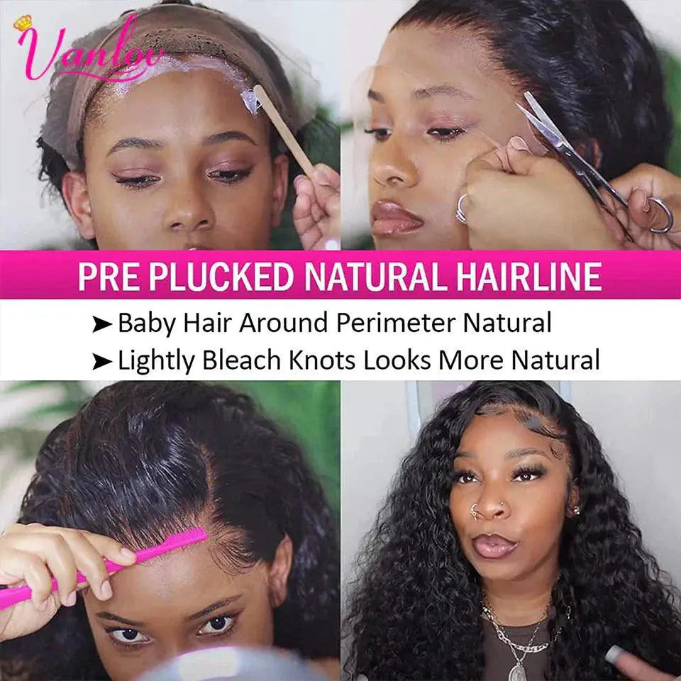 Brazilian Water Wave Lace Front Wig Premium Remy Hair