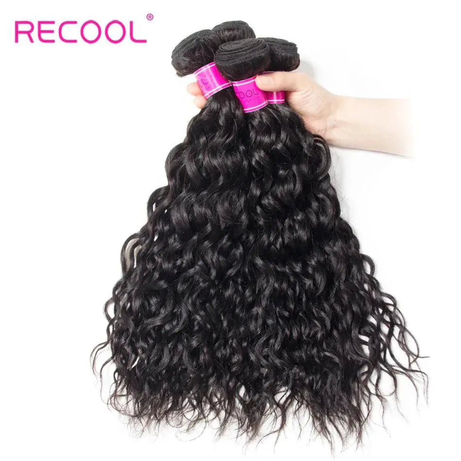 Brazilian Water Wave Lace Frontal Bundle 100 Percent Human