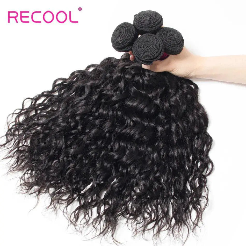 Brazilian Water Wave Lace Frontal Bundle 100 Percent Human