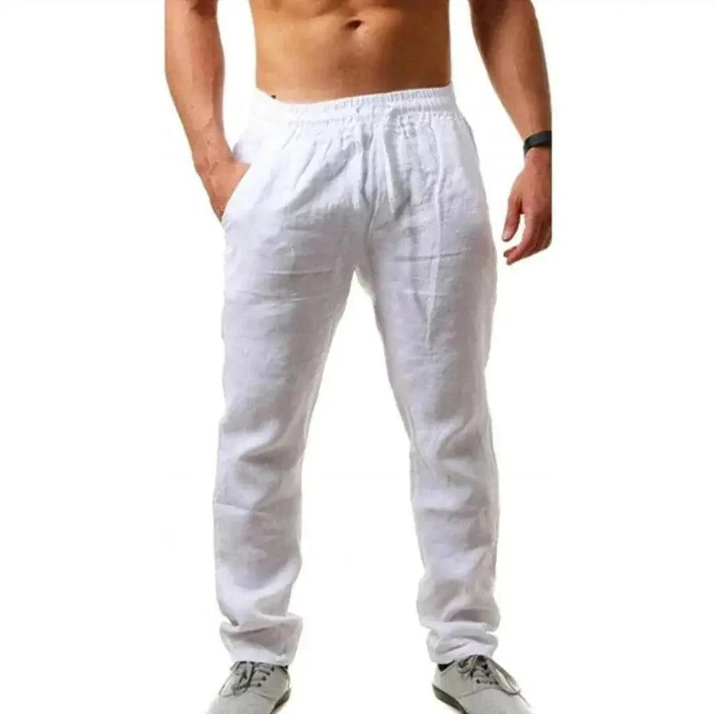 Breathable Cotton Linen Summer Pants For Men Casual Style