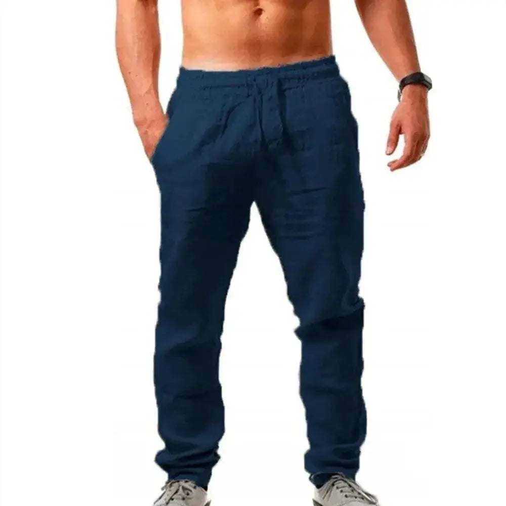 Breathable Cotton Linen Summer Pants For Men Casual Style