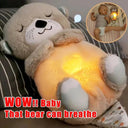 Breathing Bear Baby Soothing Otter Plush Doll Toy for Sleep
