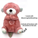 Breathing Bear Baby Soothing Otter Plush Doll Toy for Sleep