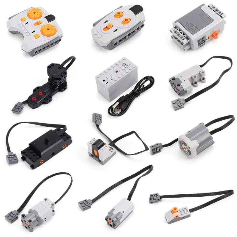 BrickLab Electric Motor Building Blocks Kit - LED Light Battery Box Included Now
