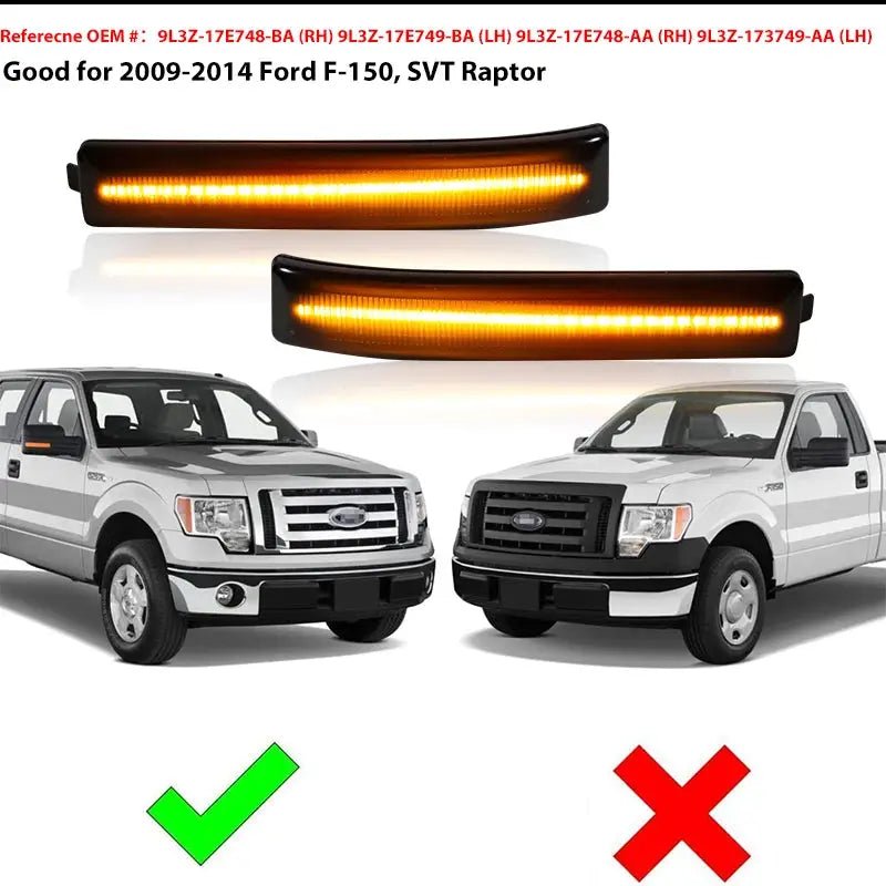 Bright LED Side Mirror Signals for F-150