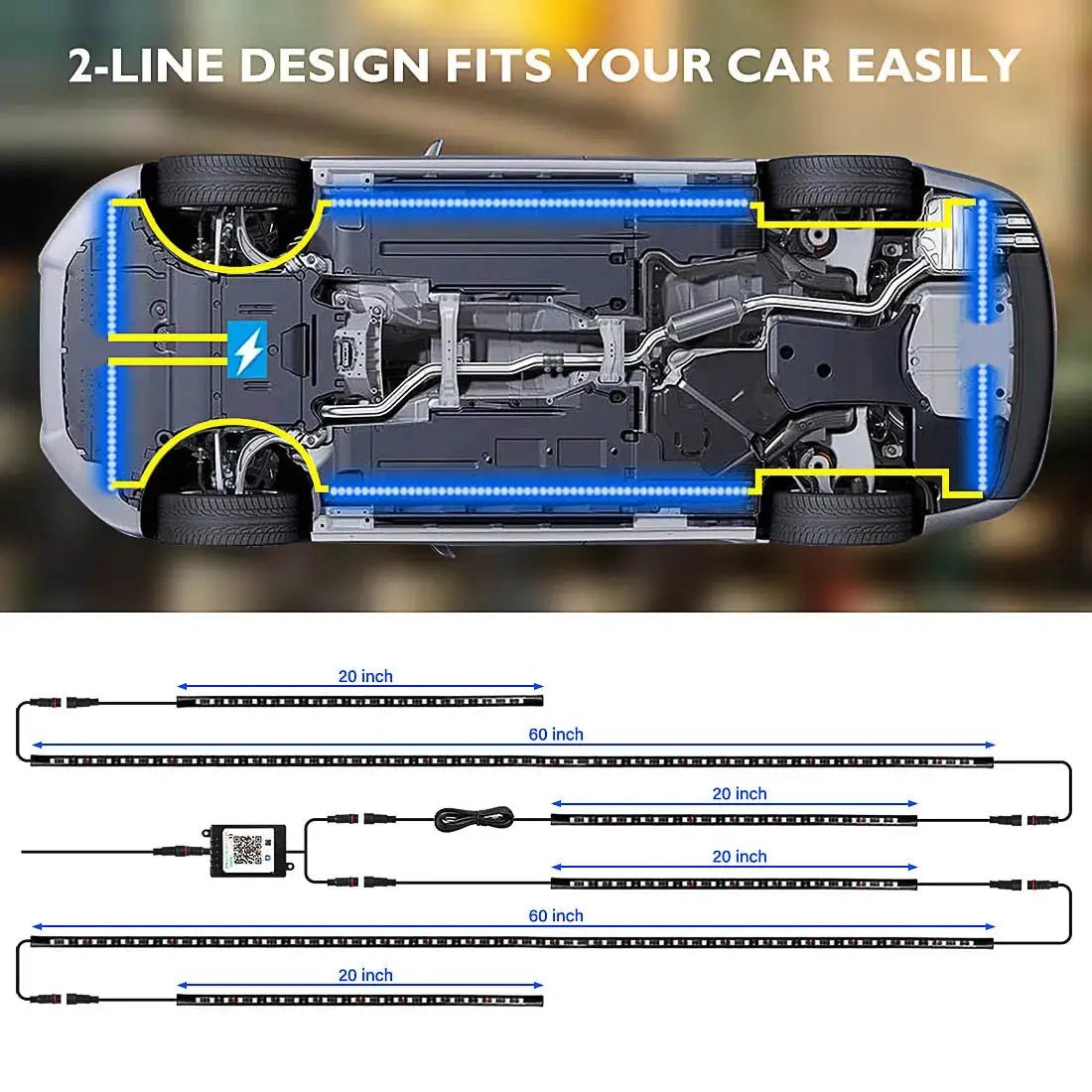 Bright RGB Car Neon Kit for 12V Vehicles