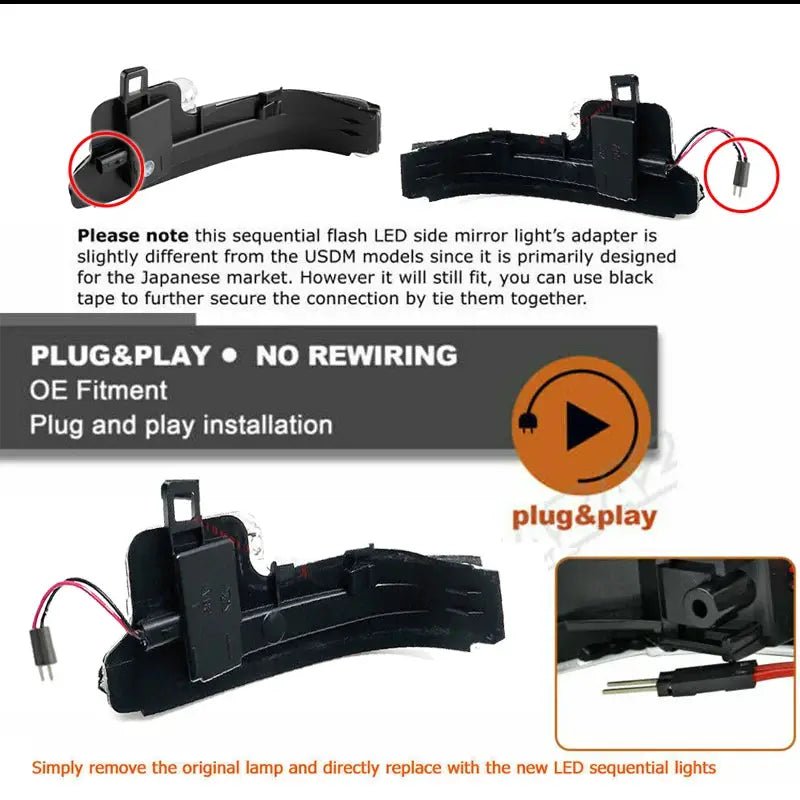 Brighter LED Mirror Signals For RAV4