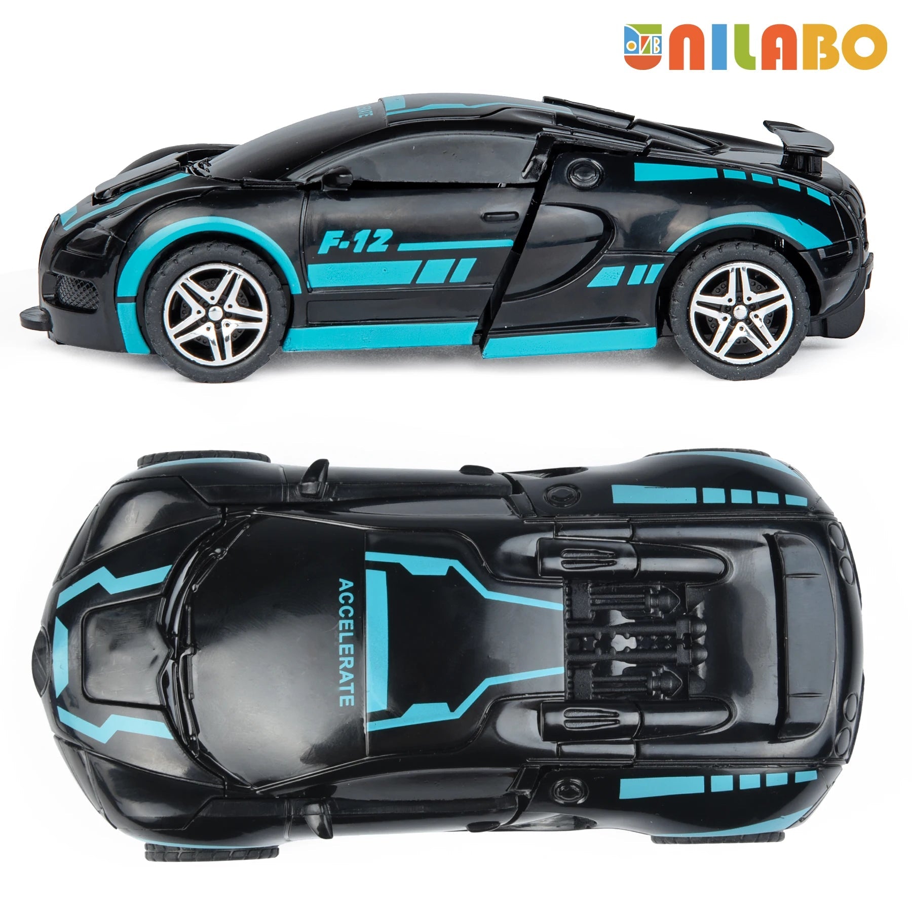 BrightPlay Transformable Robot Sports Car Toy - Battery Free Educational Fun Toy