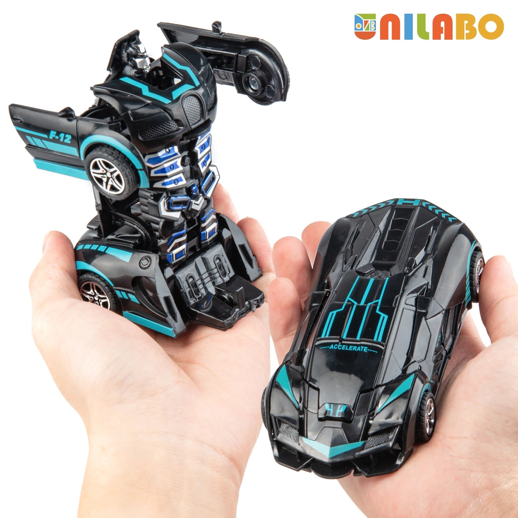 BrightPlay Transformable Robot Sports Car Toy - Battery Free Educational Fun Toy