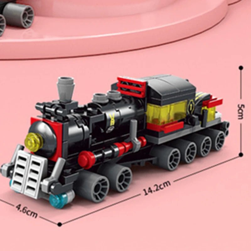BrikCraft 6in1 Train Track Robot Helicopter Building Blocks Kit - Creative Build