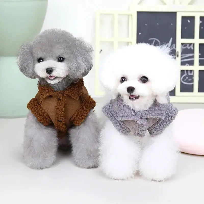 British Style Dog Jacket Cozy Winter Wear For Small Dogs
