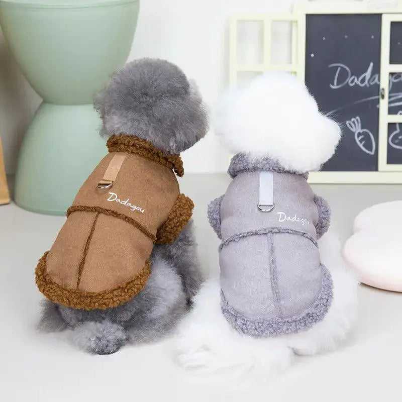 British Style Dog Jacket Cozy Winter Wear For Small Dogs
