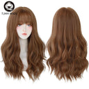 Brown Ash Deep Wave Lolita Wig Stylish Synthetic Hair