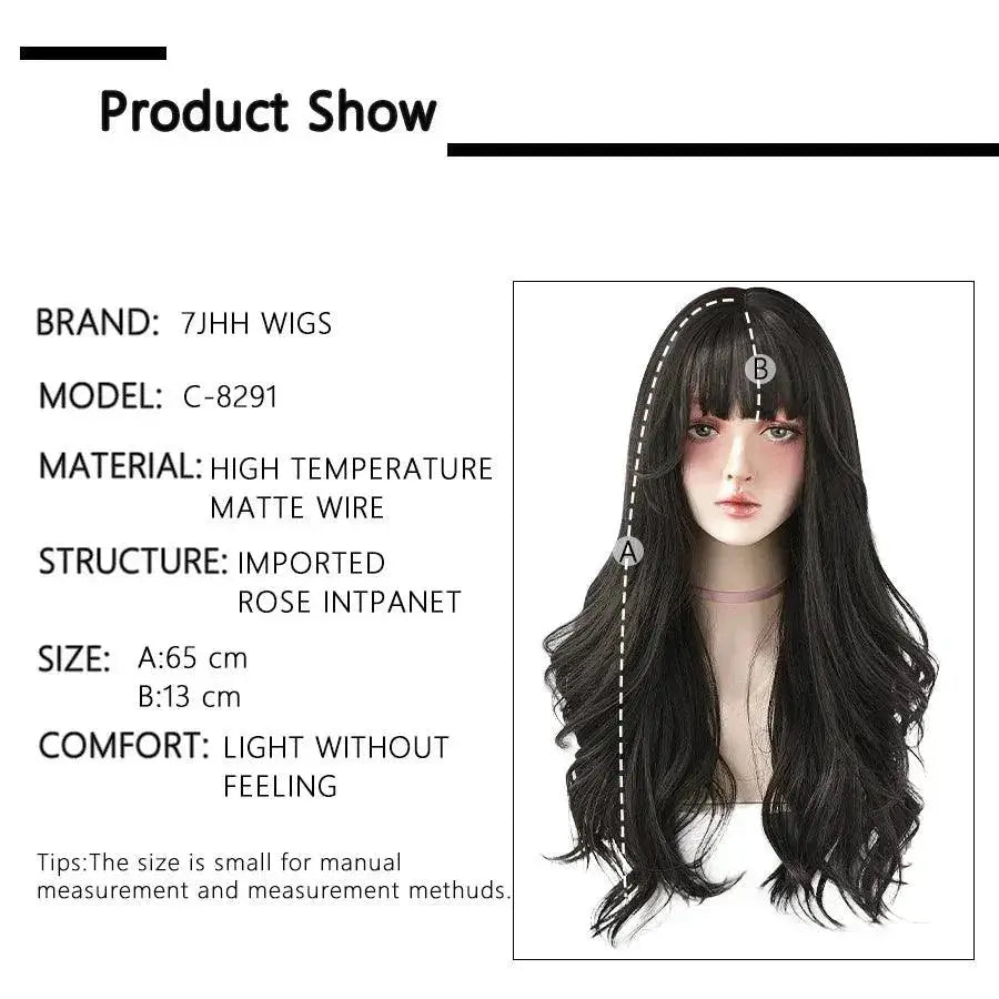 Brown Ash Deep Wave Lolita Wig Stylish Synthetic Hair