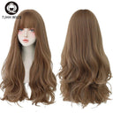 Brown Ash Deep Wave Lolita Wig Stylish Synthetic Hair