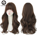 Brown Ash Deep Wave Lolita Wig Stylish Synthetic Hair
