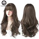 Brown Ash Deep Wave Lolita Wig Stylish Synthetic Hair
