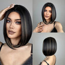 Brown Blonde Ombre Bob Wig for Women Stylish Hairpiece