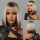 Brown Blonde Ombre Bob Wig for Women Stylish Hairpiece