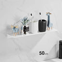 Brushed Gold Bathroom Storage Rack Stylish Wall Shelf Modern