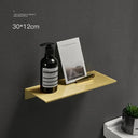Brushed Gold Bathroom Storage Rack Stylish Wall Shelf Modern