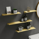 Brushed Gold Bathroom Storage Rack Stylish Wall Shelf Modern