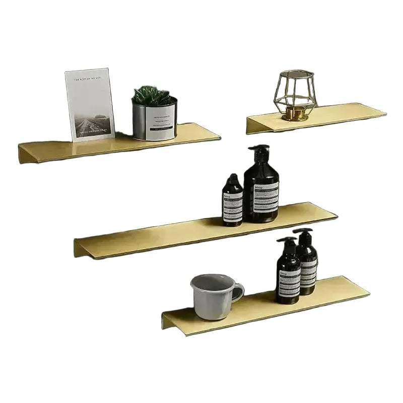 Brushed Gold Bathroom Shelf for Storage — product view 1