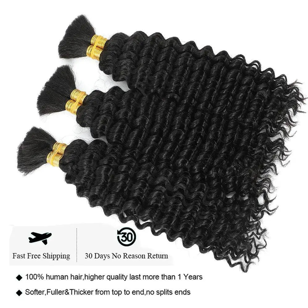 Brazilian Remy Deep Wave Hair Extensions Grey Ginger Brown
