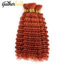 Bulk Brazilian Remy Deep Wave Human Hair Extensions Grey Ginger Brown