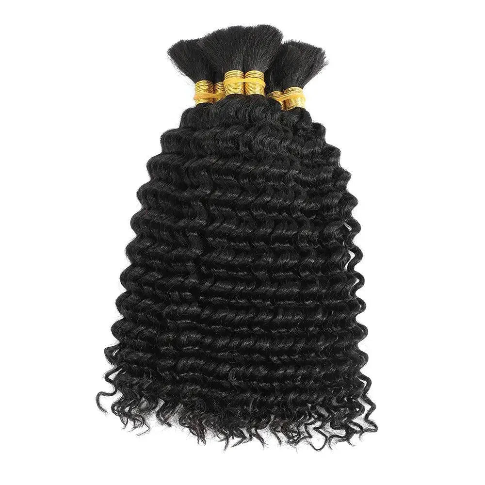 Brazilian Remy Deep Wave Hair Extensions Grey Ginger Brown