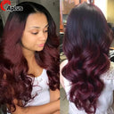 Burgundy Body Wave Lace Front Human Hair Wig for Women