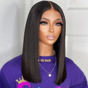 Burgundy Lace Front Human Hair Bob Wig Short Style Women