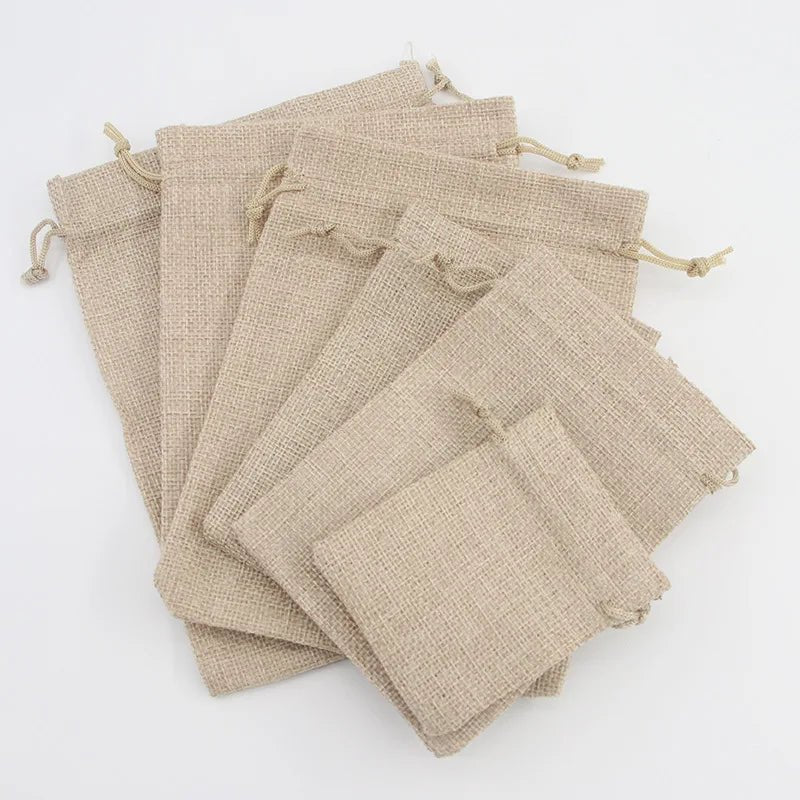 Burlaps Gift Drawstrings Bags Pack Of 10 Or 20 10x14cms 15x20cms 20x30cms Rustic