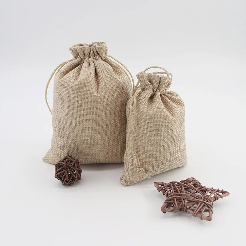 Burlaps Gift Drawstrings Bags Pack Of 10 Or 20 10x14cms 15x20cms 20x30cms Rustic