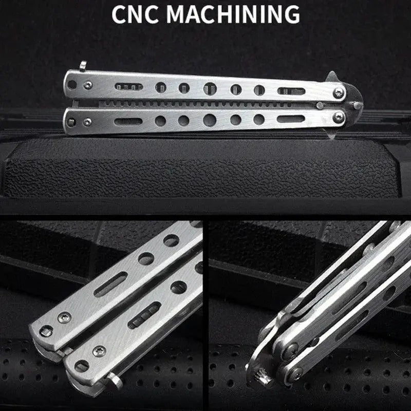 Butterfly Knife Comb Stainless Steel Hair Styling Tool