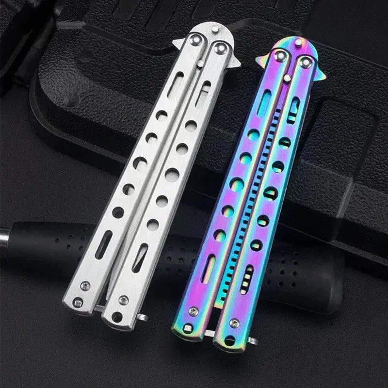 Butterfly Knife Comb Stainless Steel Hair Styling Tool