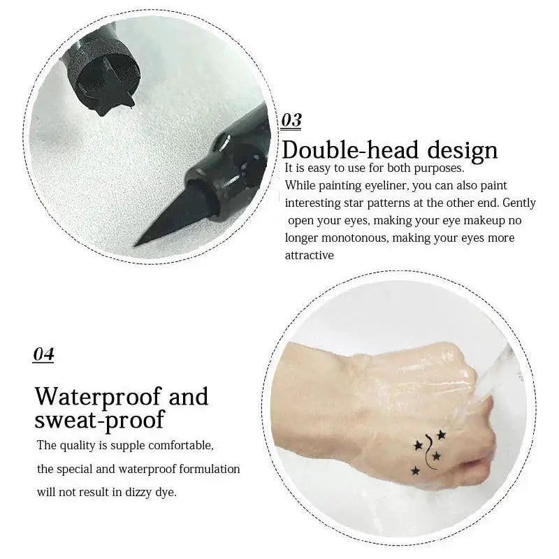 Butterfly Moon Stamp Eyeliner Duo Waterproof Quick Dry
