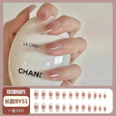 Butterfly Pink Press-On Nails Set: Charming Beauty Tools Included