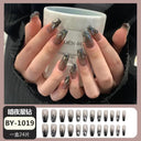 Butterfly Pink Press-On Nails Set: Charming Beauty Tools Included