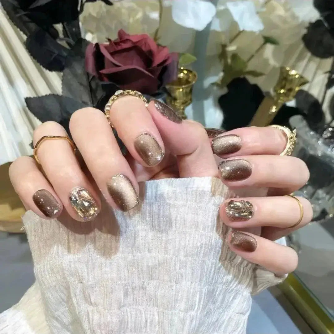 Butterfly Pink Press On Nails Set With Beauty Tools Included