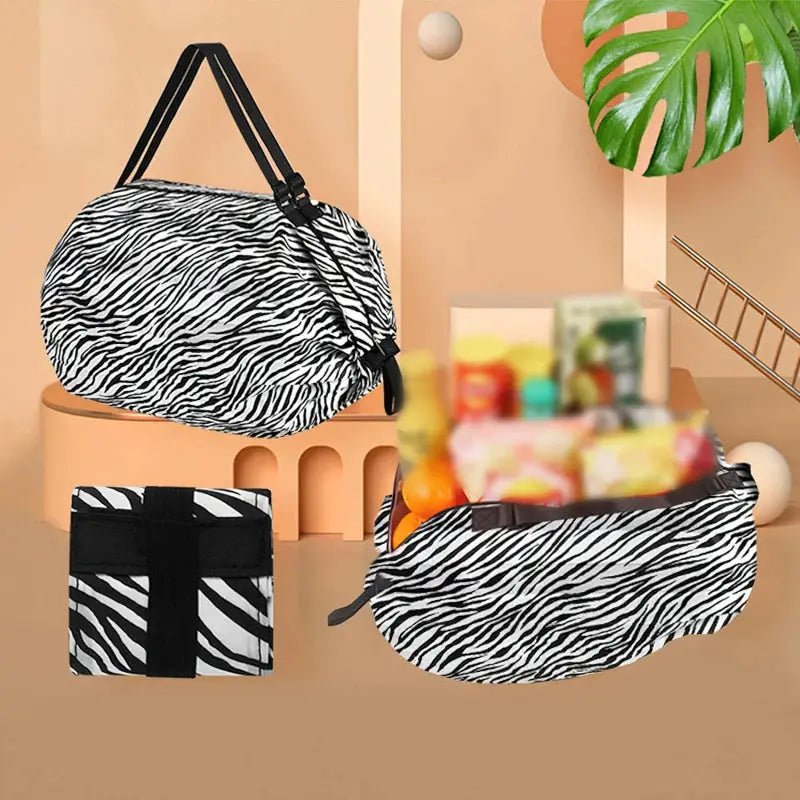 Camouflage Foldable Shopping Bag With Handle Nylon Large Capacity Travel Ready