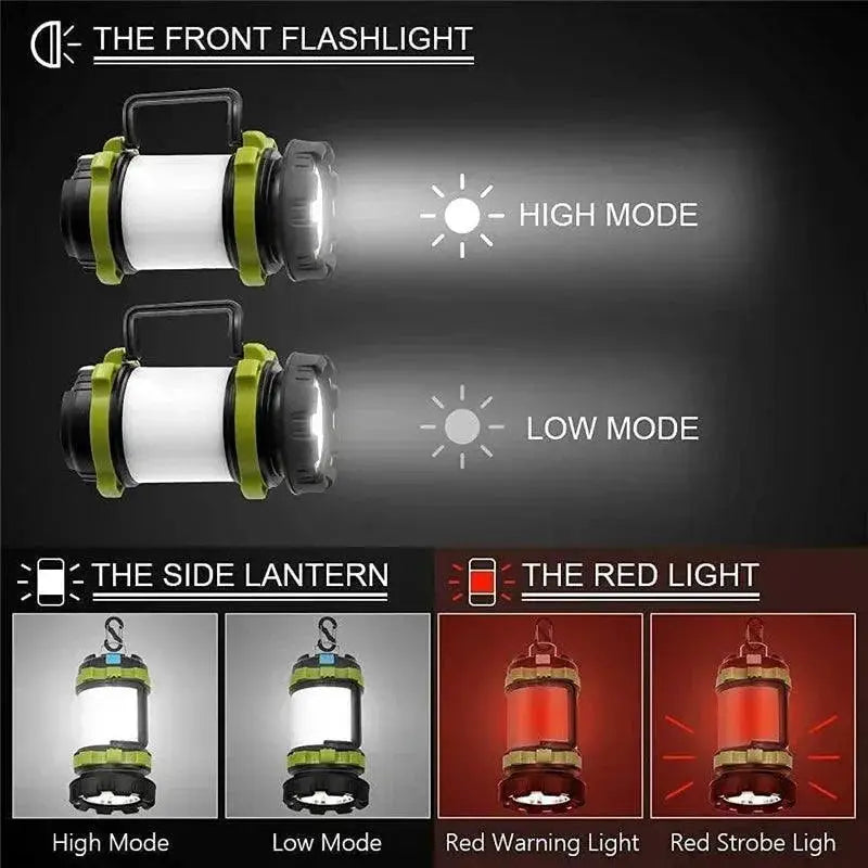 Camping Lantern Rechargeable 3000mAh Power Bank Flashlight