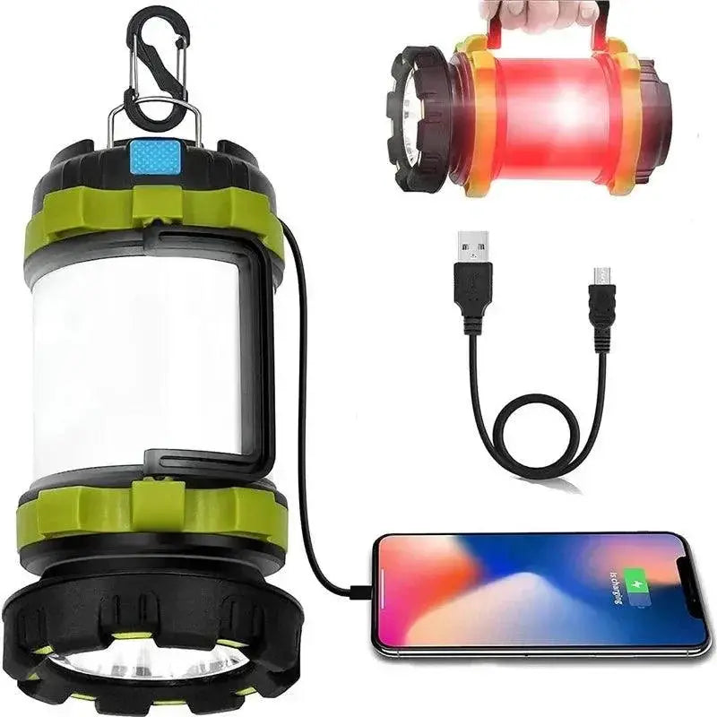 Camping Lantern Rechargeable 3000mAh Power Bank Flashlight