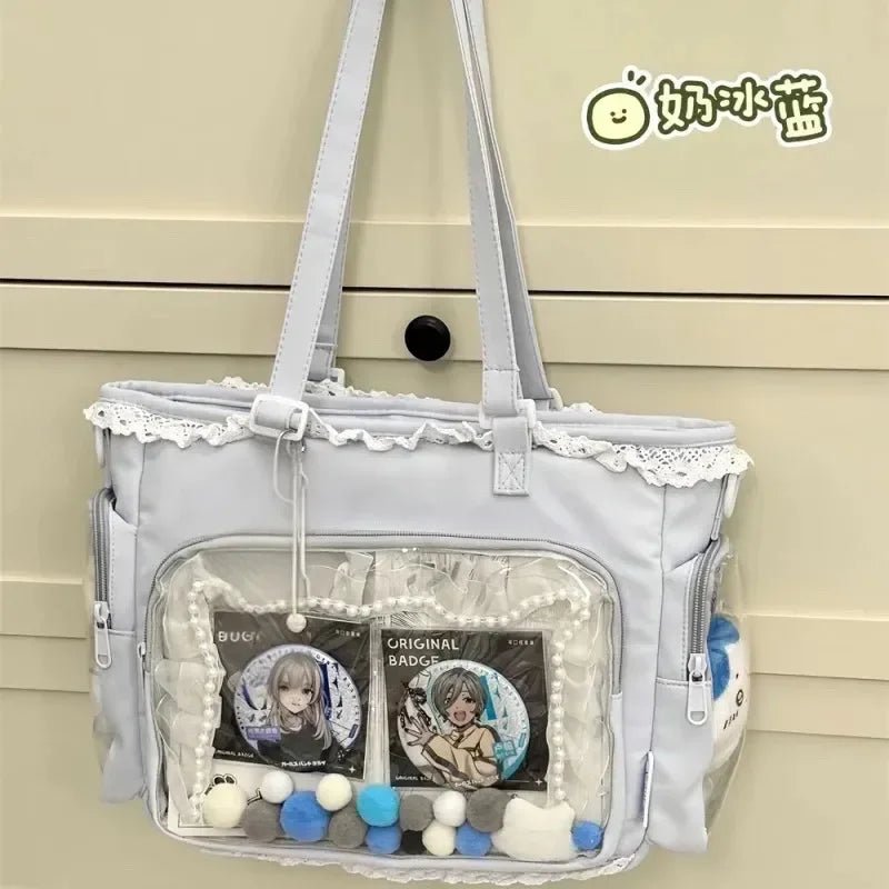 Canvas Messenger Bag Crossbody Itabag Square Design Unisex Gift For Friends Gear
