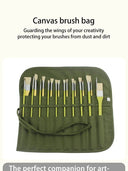 Gouache Brush Roll Bag for Artists Safe