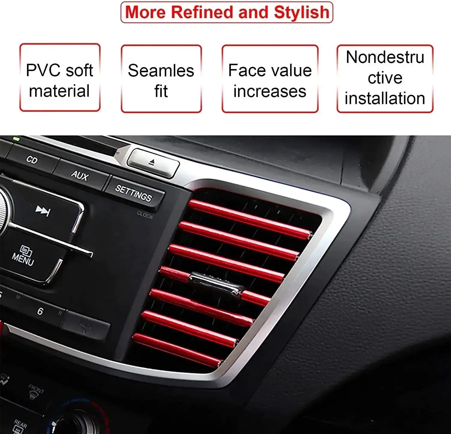 Car Air Outlet Decor Strips Ten Piece Set For Interior Trim