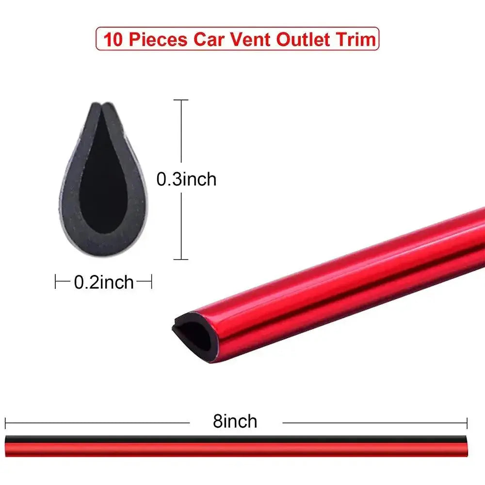 Car Air Outlet Decor Strips Ten Piece Set For Interior Trim