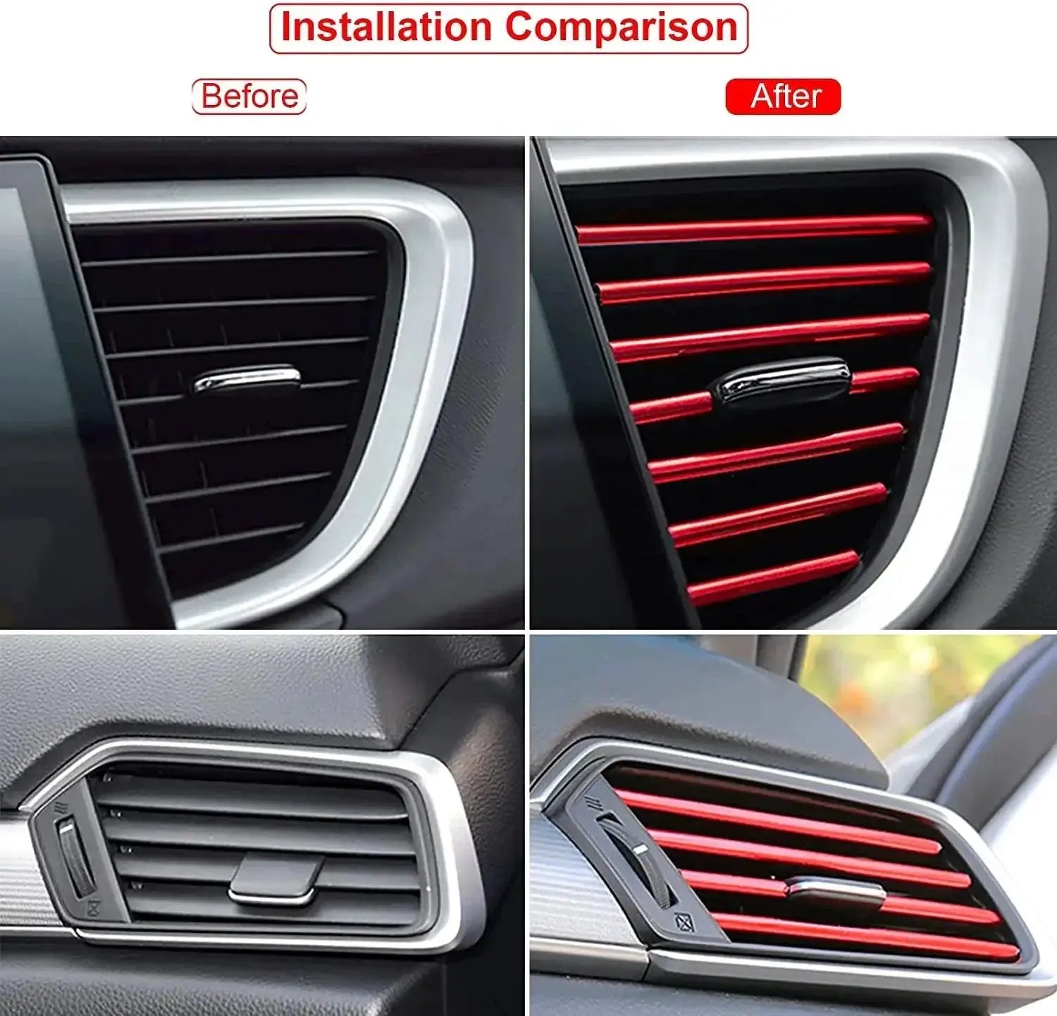 Car Air Outlet Decor Strips Ten Piece Set For Interior Trim