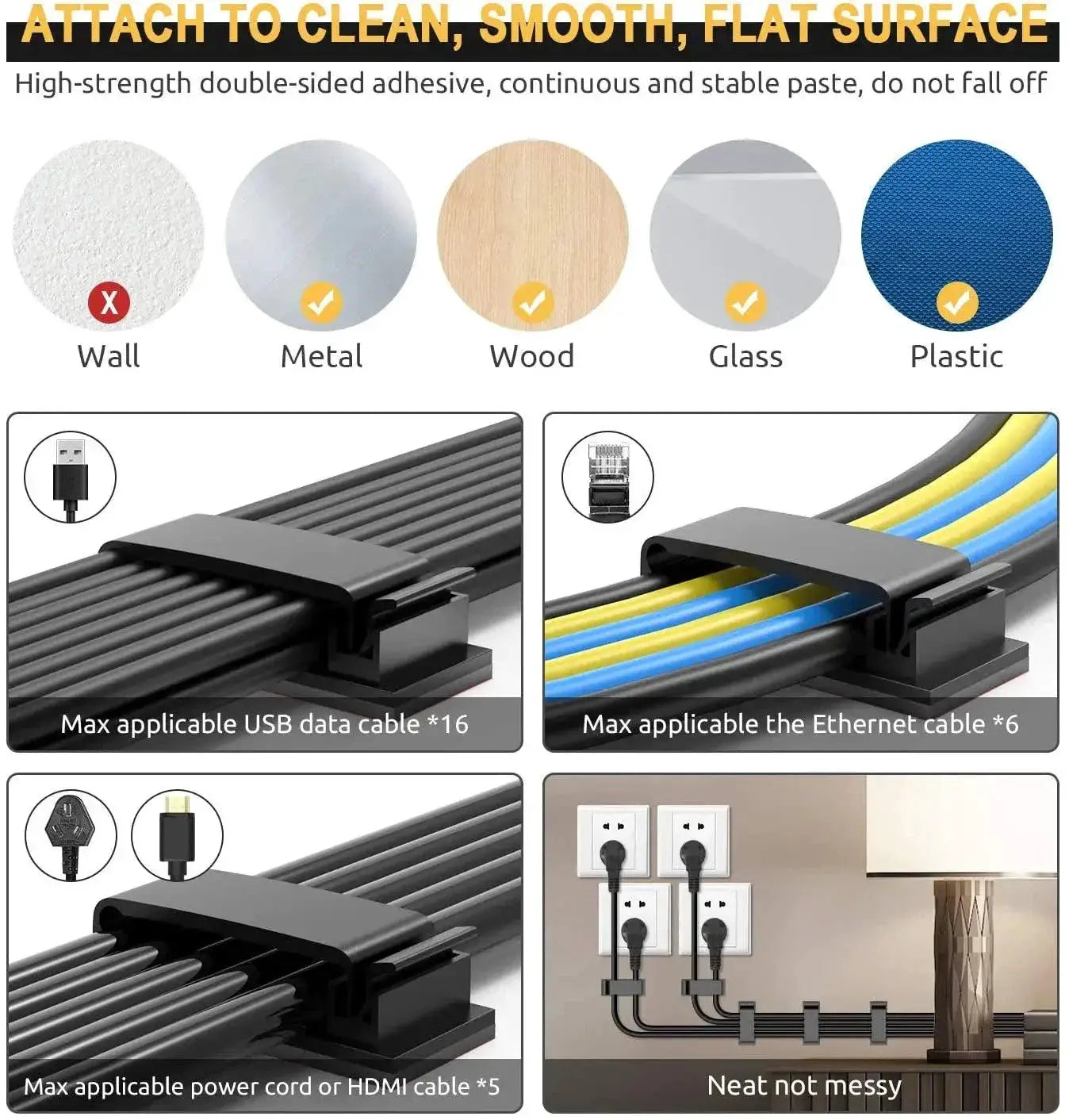 Car Cable Clips Organizer for Efficient Wire Management